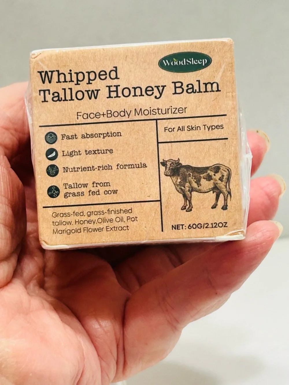 Whipped Tallow Honey Balm Face & Body Moisturizer (Brown)